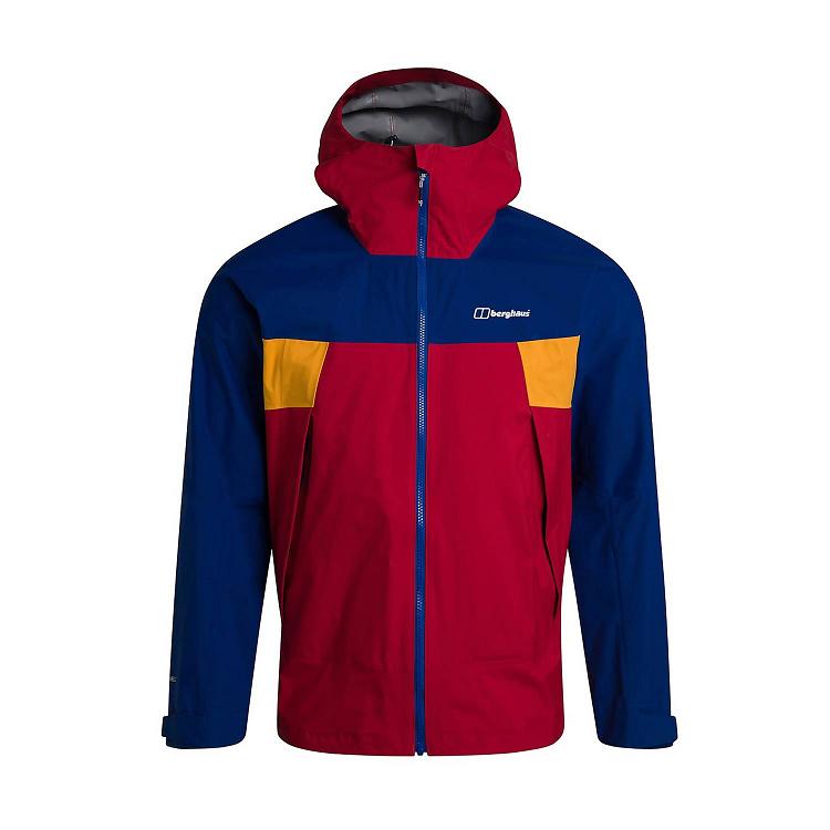 Pánska Nepremokavá Bunda Berghaus Gore Tex Sky Hiker Červené Modre Slovensko 9351LSOGK